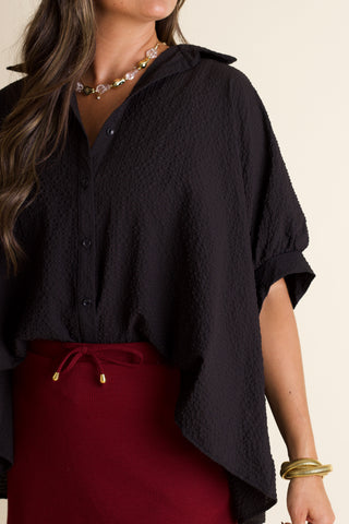 Boss Babe Button Up Gingham Top