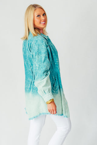 Nothing Less Dip Dyed Button Down Top *Final Sale*