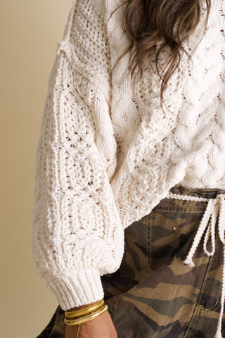 Soft Gaze Cable Knit Sweater