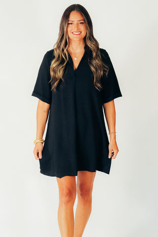 Repeating Sound Collared Dress