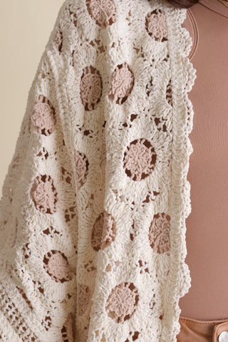 Latte All Day Crochet Cardigan
