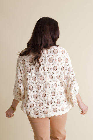 Latte All Day Crochet Cardigan