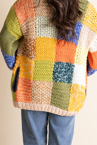 Easy Days Ahead Color Block Cardigan
