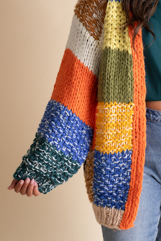 Easy Days Ahead Color Block Cardigan