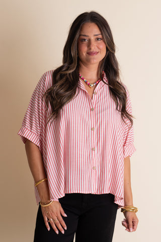 Total Tranquility Button Down Top