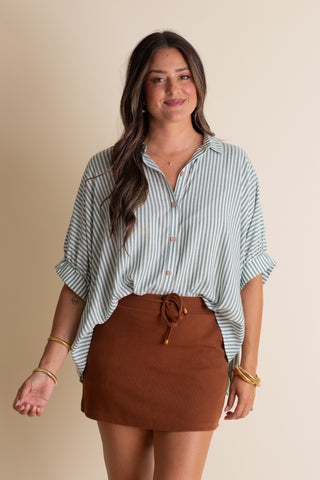 Total Tranquility Button Down Top