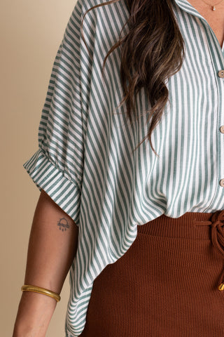 Total Tranquility Button Down Top