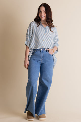 Total Tranquility Button Down Top