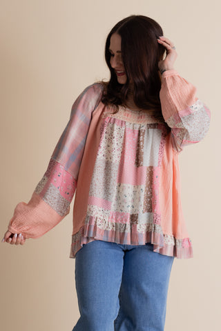 Twin Flame Square Neck Top