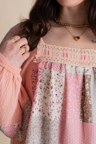 Twin Flame Square Neck Top