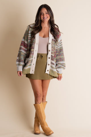 Alpine Glow Colorblock Cardigan