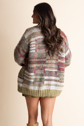 Alpine Glow Colorblock Cardigan