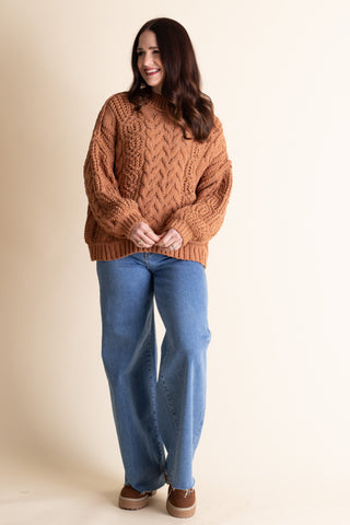 Soft Gaze Cable Knit Sweater