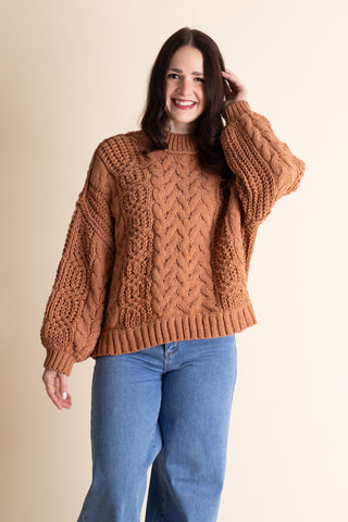 Soft Gaze Cable Knit Sweater