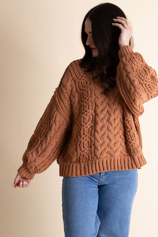 Soft Gaze Cable Knit Sweater