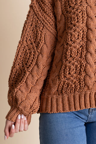 Soft Gaze Cable Knit Sweater