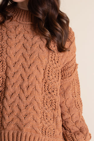 Soft Gaze Cable Knit Sweater