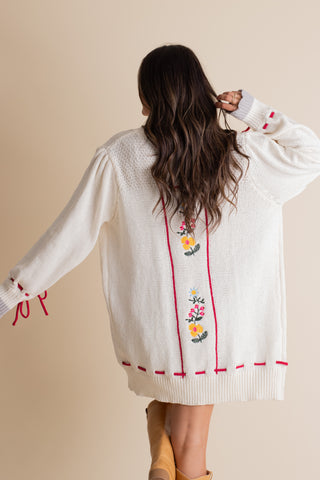 Chase Light Embroidered Cardigan