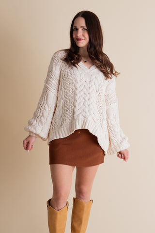 Keep Going V Neck Sweater