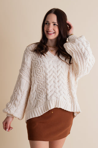 Keep Going V Neck Sweater