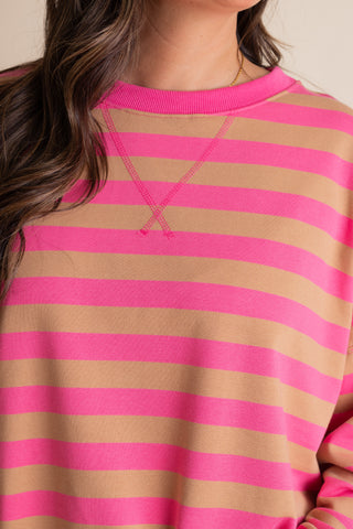 Forget Me Not Striped Pullover