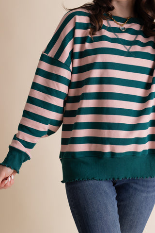Forget Me Not Striped Pullover