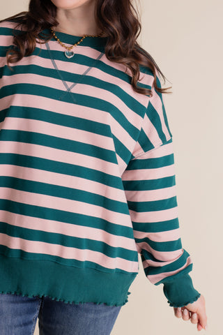 Forget Me Not Striped Pullover