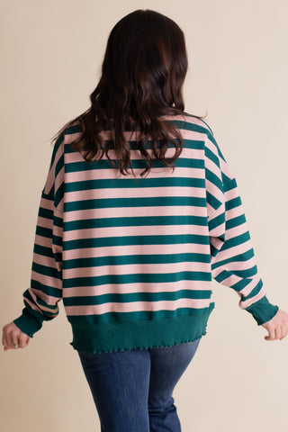 Forget Me Not Striped Pullover