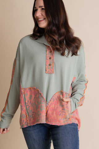 Better Together Button Front Top