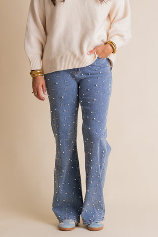 Party Girl High Rise Wide Leg Jeans