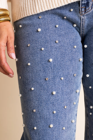 Party Girl High Rise Wide Leg Jeans