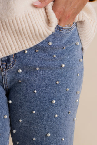 Party Girl High Rise Wide Leg Jeans