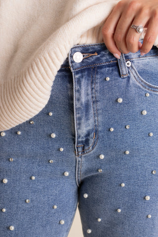 Party Girl High Rise Wide Leg Jeans