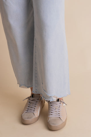 Ashlie High Rise Wide Leg Distressed Jeans