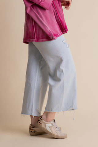 Ashlie High Rise Wide Leg Distressed Jeans