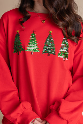 Christmas Tree Sequin Sweatshirt