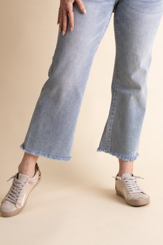 Courtney High Rise Ankle Wide Leg Jeans