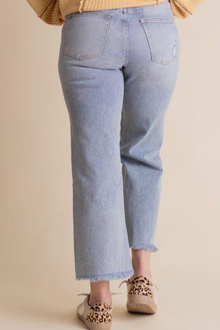 Courtney High Rise Ankle Wide Leg Jeans