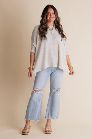 Maizy Girl Waffle Knit Sweater