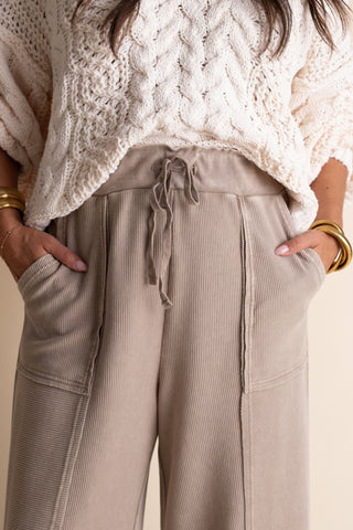 Mae Textured Mineral Wash Pants