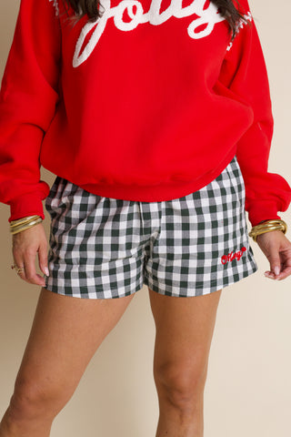 Merry Gingham Boxers