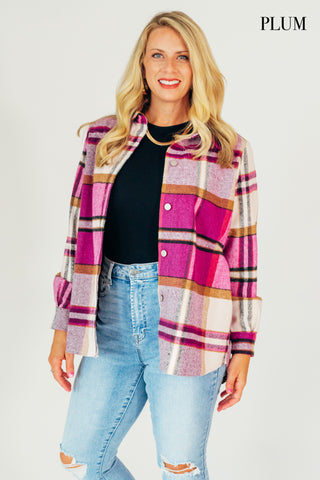 A Darling Day Plaid Shacket *Final Sale*
