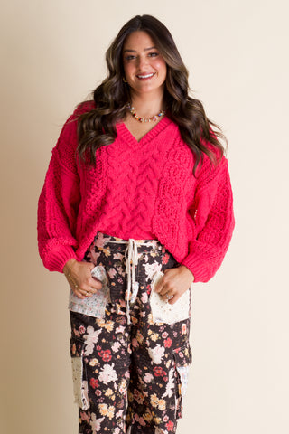 Keep Going V Neck Sweater