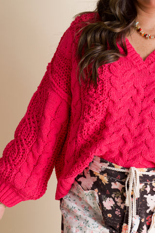 Keep Going V Neck Sweater