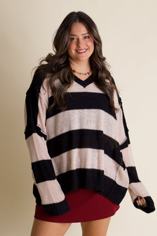 Break The Ice Striped Sweater