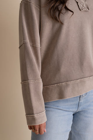 Mae Textured Mineral Wash Top