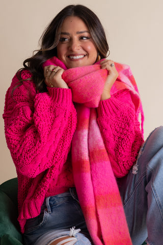 Warm and Cozy Fringe Scarf