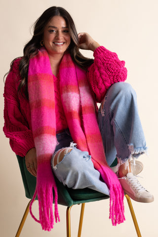 Warm and Cozy Fringe Scarf