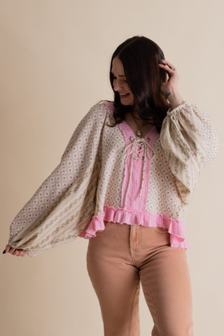 Spread Love V Neck Top