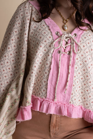 Spread Love V Neck Top